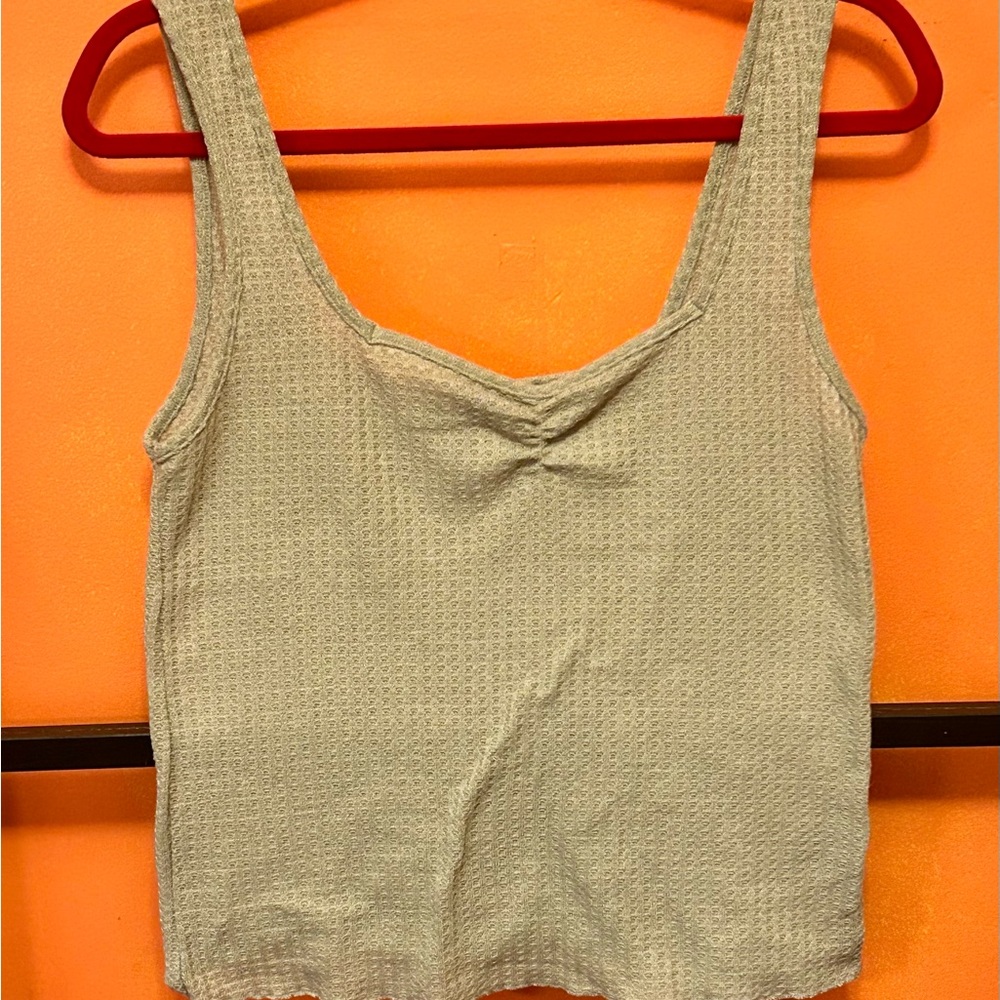 💚💚5/$25💚💚 Casual Textured Scoop Neck Tank Top - Light Sage